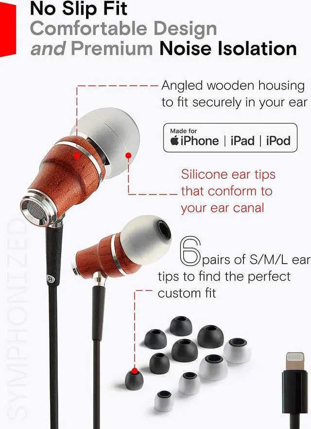 Alt view image 3 of 5 - Symphonized Save Up to 27% on NRG MFI Earbuds, Certified Lightning Earbuds Compatible and NXT 2.0 Bluetooth Wireless Portable Speaker