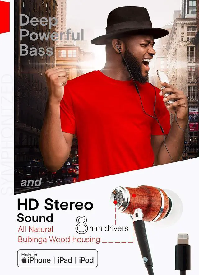 Alt view image 4 of 5 - Symphonized Save Up to 27% on NRG MFI Earbuds, Certified Lightning Earbuds Compatible and NXT 2.0 Bluetooth Wireless Portable Speaker