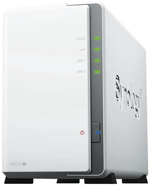 Main image of Synology DS223j 2-Bay Diskstation NAS (Realtek RTD1619B 4-Core 1.7 GHz 1GB DDR4 Ram 1xRJ-45 1GbE LAN-Port) 12TB Bundle with 2X 6TB WD Red Plus