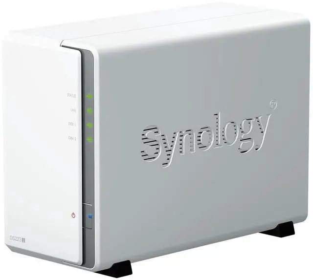 Alt view image 2 of 5 - Synology DS223j 2-Bay Diskstation NAS (Realtek RTD1619B 4-Core 1.7 GHz 1GB DDR4 Ram 1xRJ-45 1GbE LAN-Port) 12TB Bundle with 2X 6TB WD Red Plus