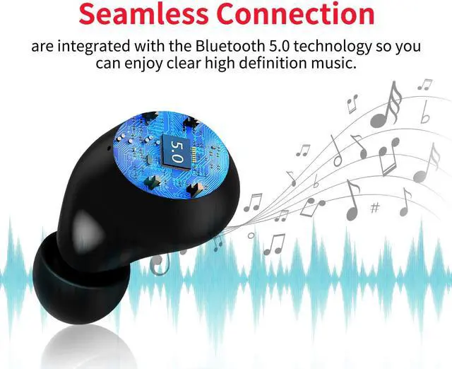 Alt view image 5 of 5 - AMAFACE Wireless Earbuds for Youth Guys, Truly Wireless Headphones Stereo Sound in-Ear with Mic Touch Control, Sweat-Proof Bluetooth 5.1 Noise Reduction Earphones with Cartoon Red Charging Case.