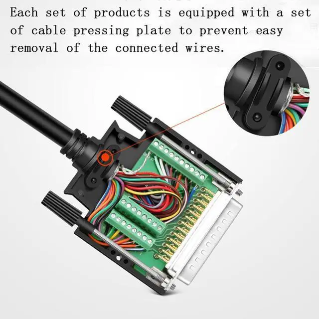 Alt view image 5 of 5 - ANMBEST 5PCS DB25 Solderless Connector, RS232 D-SUB Serial to 25-pin Port 16mm Thinner Terminal Female Adapter Breakout Board with Case Long Bolts Nuts
