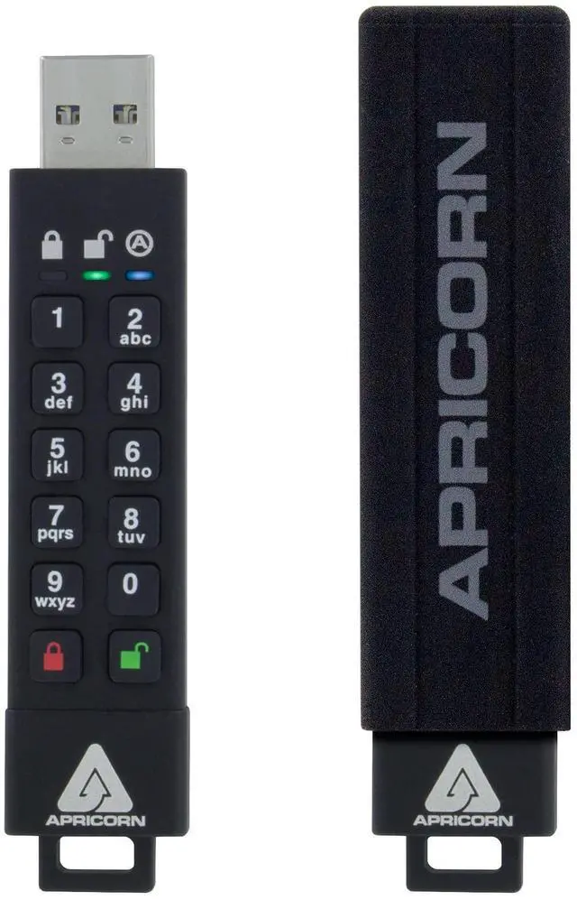 Alt view image 4 of 5 - Apricorn Aegis Secure Key 3Z 8GB 256-bit AES XTS Hardware Encrypted FIPS 140-2 Level 3 Validated Secure USB 3.0 Flash Drive (ASK3Z-8GB)