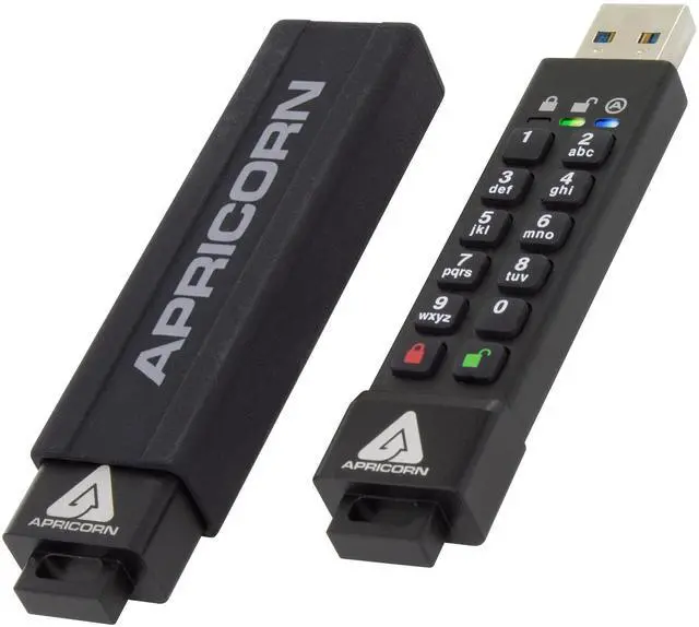Alt view image 3 of 5 - Apricorn Aegis Secure Key 3Z 8GB 256-bit AES XTS Hardware Encrypted FIPS 140-2 Level 3 Validated Secure USB 3.0 Flash Drive (ASK3Z-8GB)