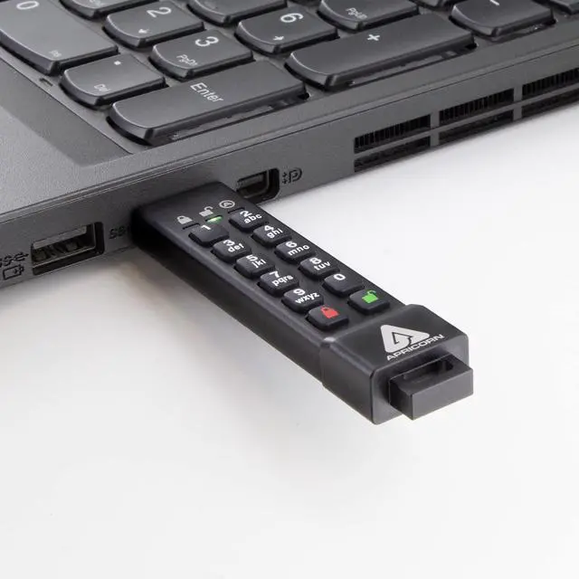 Alt view image 5 of 5 - Apricorn Aegis Secure Key 3Z 8GB 256-bit AES XTS Hardware Encrypted FIPS 140-2 Level 3 Validated Secure USB 3.0 Flash Drive (ASK3Z-8GB)