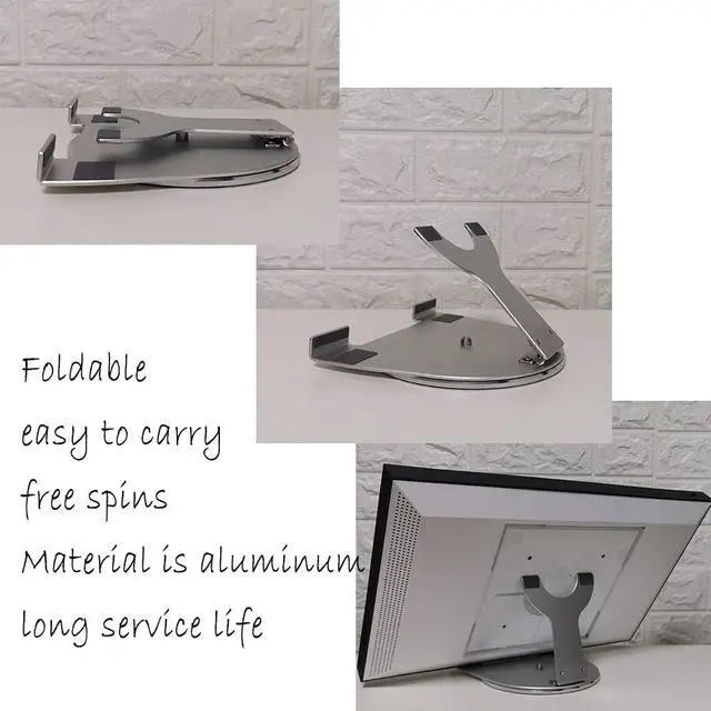 Alt view image 3 of 5 - Echo Show 15 Stand, Swivel & Tilt Adjustable Base, 360° Rotation, 25° Tilt, Aluminum Build, Non-Slip Design, Perfect for Video Calls & Streaming (Silver)
