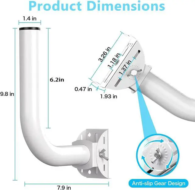 Alt view image 2 of 5 - Universal Wireless Bridge Bracket Mount, Pole and Wall-Mounted Mount for Outdoor Point to Point AP Access Point Client Bridge CPE, 2 Pack