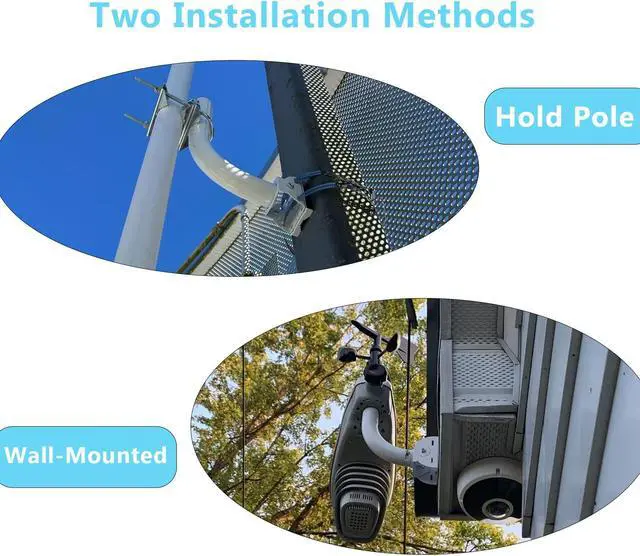 Alt view image 5 of 5 - Universal Wireless Bridge Bracket Mount, Pole and Wall-Mounted Mount for Outdoor Point to Point AP Access Point Client Bridge CPE, 2 Pack