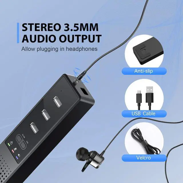 Alt view image 5 of 5 - Cykvis 3 in 1 USB Computer Speaker with Microphone, PC Laptop Speaker with Mic for Smart Home Office and Online Study360 Degree Enhanced Voice Pickup, Noise Reduction,Compatible with Zoom, Teams