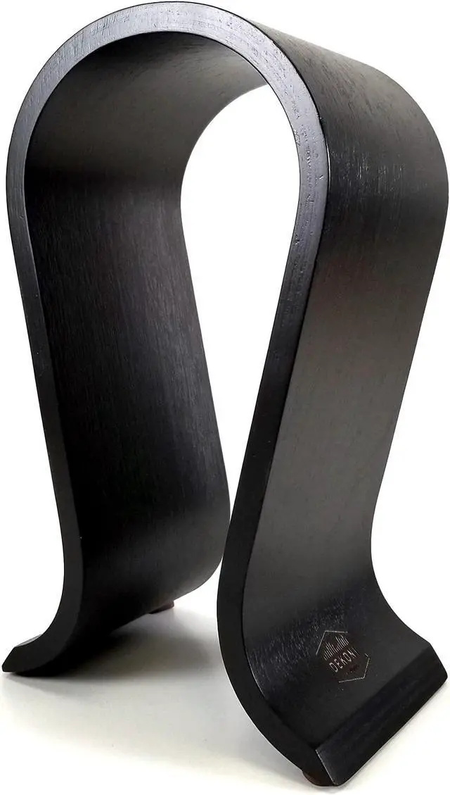 Main image of Dekoni Audio Black Headphone Stand | Wood Headphone Stand for Desk, Gaming | Omega Headset Stand