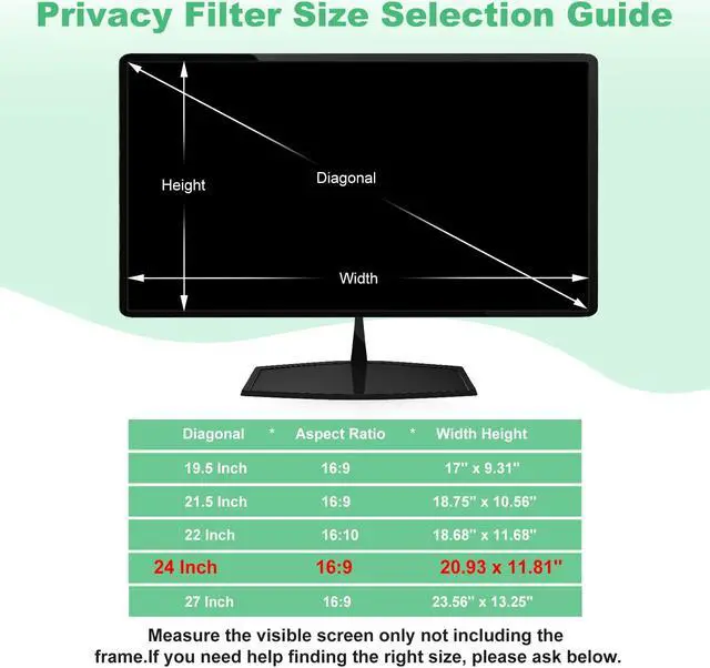 Alt view image 3 of 3 - DEJIMAX With 22 Inch Computer Privacy Screen Filter Hanging
