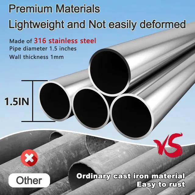 Alt view image 3 of 5 - DNShorix Starlink Pole Mount, Starlink RV Mount Kit Features a Durable 1.5'' Diameter Pole, 7ft Starlink Ground Pole Mount, Starlink Gen 2 Pipe Adapter Included, 4-section