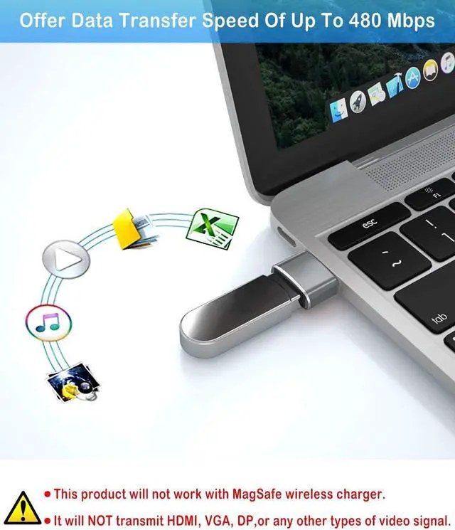 Alt view image 4 of 5 - Elebase 4 Pack USB to USB C Adapter and 3 Pack USB C to Type C 100W Cable for Apple Watch Ultra iWatch Series 8 7,iPhone 12 13 14 15 Pro Plus Max,Airpods,iPad 9 10 Air 5 Mini 6,Galaxy S21 S22 S23