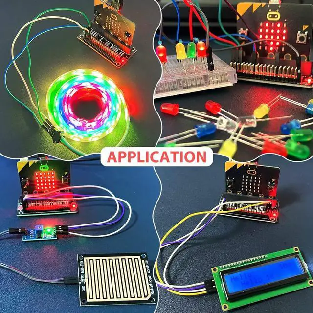 Alt view image 4 of 5 - GeeekPi microbit V2 Club Kit (10 Pack microbit v2 go kit) with 10 BBC Micro:bit V2 Boards, Battery Holders, Micro USB Cable,20 AAA Batteries for Coding and Programming