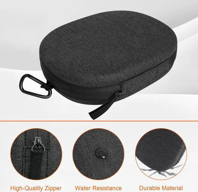 Alt view image 3 of 5 - GEVO Headphones Case Compatible with Bose QC35IIQC35 Series, Storage Bag (Dark Grey), Plus Premium Replacement Ear Pads for Bose QC35 & QC35ii Headphones Cushion (Black)