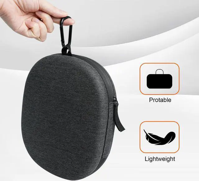 Alt view image 4 of 5 - GEVO Headphones Case Compatible with Bose QC35IIQC35 Series, Storage Bag (Dark Grey), Plus Premium Replacement Ear Pads for Bose QC35 & QC35ii Headphones Cushion (Black)