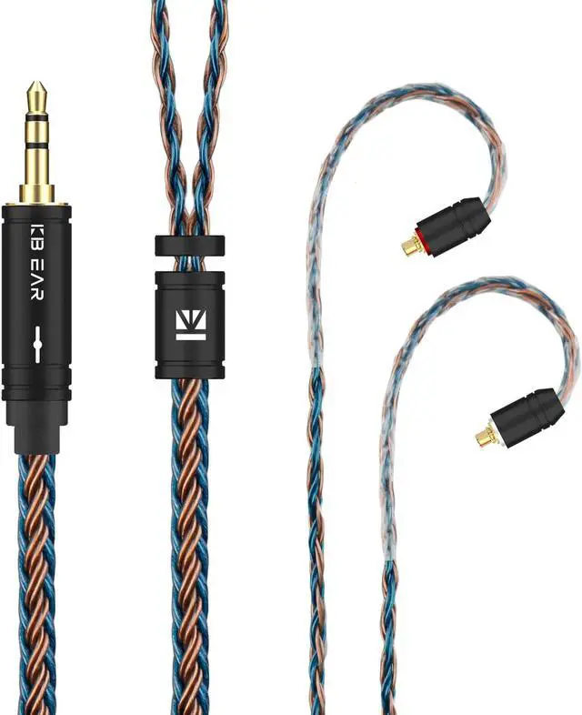 Alt view image 2 of 5 - KBEAR ST16 Plus Earphone Cable 16 Core 5N OCC Silver-Plated Long IEM Cable for MMCX 3.5mm Plug Devices Fiio FH3 FH7 FH9 FA9 FH5S SE846 SE535 SE215 SE315 SE425 PRO W60 IE300 IE40PRO (MMCX 3.5MM)