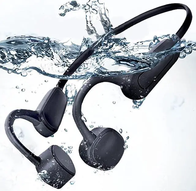Main image of Bone Conduction Headphones Waterproof Headphones for Swimming - Bluetooth MP3 Player Wireless IPX8 Sport Earphones Open Ear 16GB with Mic Noise Cancelling for Running Diving Underwater Gym Spa