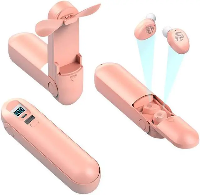 Main image of IHAO Sport Bluetooth Headphones Wireless Earphones with Mic 4 in 1 Multifunctional Flashlight HiFi Bass Stereo Sound Waterproof Noise Reduction Headset for Gym Home Office-Luxury Pink F7