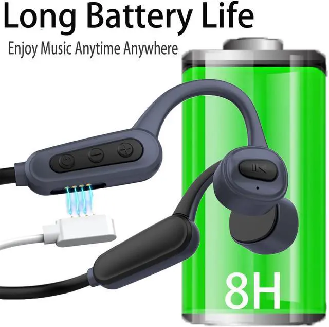 Alt view image 4 of 5 - Bone Conduction Headphones Waterproof Headphones for Swimming - Bluetooth MP3 Player Wireless IPX8 Sport Earphones Open Ear 16GB with Mic Noise Cancelling for Running Diving Underwater Gym Spa