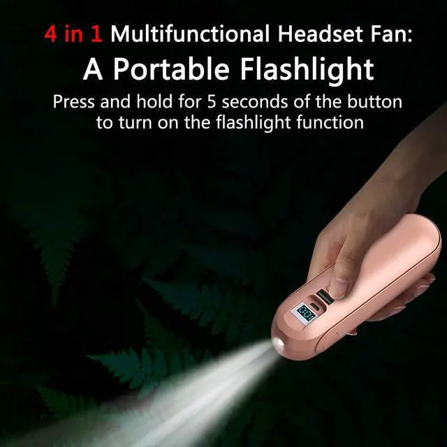 Alt view image 3 of 5 - IHAO Sport Bluetooth Headphones Wireless Earphones with Mic 4 in 1 Multifunctional Flashlight HiFi Bass Stereo Sound Waterproof Noise Reduction Headset for Gym Home Office-Luxury Pink F7