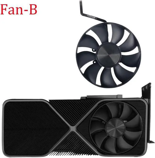 Alt view image 2 of 5 - 110mm Cooling Fan Replacement for Nvidia RTX 3090 FE 3090FE 3090Ti Founders Edition Graphics Card Fan (Fan-B)