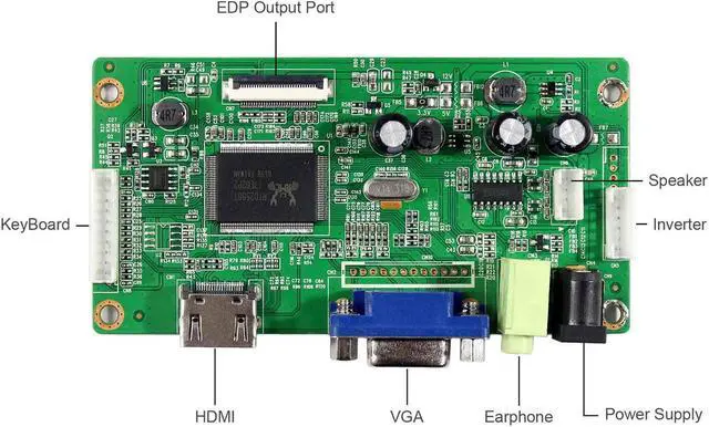 Alt view image 3 of 5 - VGA Controller Board 30 Pin eDP for 1920x1080 NV140FHM B156HAN01.1 LP156WF4 NV156FHM N156HGE-EA1 B173HAN01.0 N173HCE E11 E21 E31 LP173WF4 11.6'' 13.3'' 14'' 15.6'' 17.3 inch LCD Screen