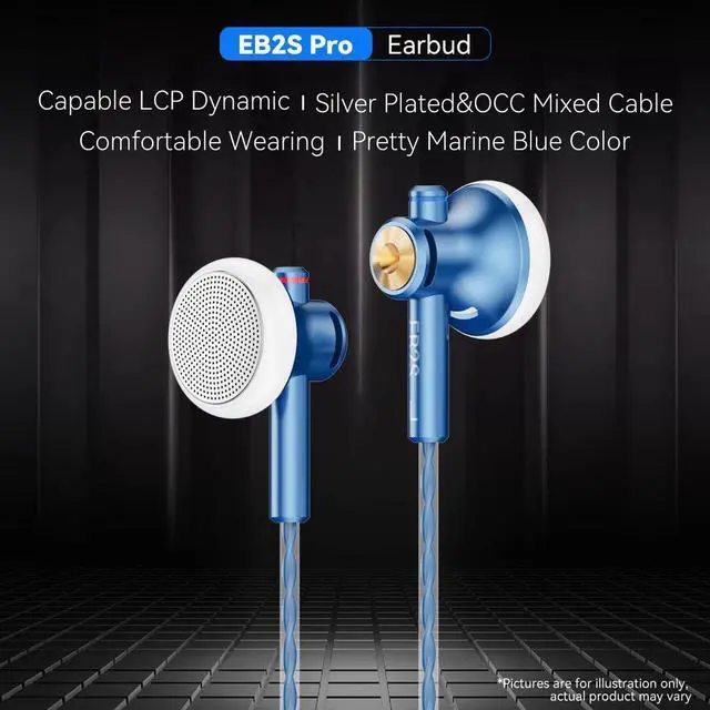 Alt view image 2 of 5 - NICEHCK EB2S Pro Flat Head Earbuds, Wired Earbuds in-Ear Headphones,Noise Isolation Corded for 3.5mm/4.4mm Jack Ear Buds Galaxy S7 Edge,Galaxy S23 Ultra, Xiaomi Mi A3 Audiophile (3.5mm with Mic)