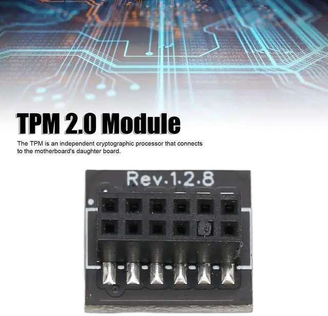 Alt view image 4 of 5 - Encryption Security Module,12Pin SPI TPM2.0 Safe Stable Performance Durable 12 Pin SPI Module for Win 11,Replacement TPM 2.0 Encryption Security Module for MSI