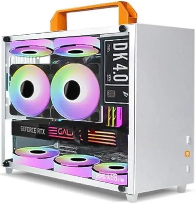Main image of SharGwa PC K88s Matx Case Small Compact Mini Tower Gaming PC Case Supports 33.5cm GPU 240 Water Cooling and ATX/SFX Power Supply (with Transparent Tempered Glass Side Panel)