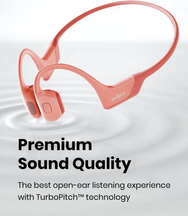 Alt view image 4 of 5 - SHOKZ OpenRun Pro - Open-Ear Bluetooth Bone Conduction Sport Headphones - Sweat Resistant Wireless Earphones for Workouts and Running with Premium Deep Base - Built-in Mic, with Hair Band