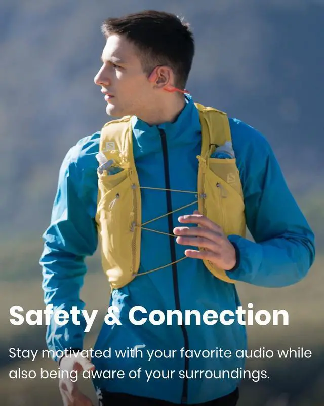 Alt view image 3 of 5 - SHOKZ OpenRun Pro - Open-Ear Bluetooth Bone Conduction Sport Headphones - Sweat Resistant Wireless Earphones for Workouts and Running with Premium Deep Base - Built-in Mic, with Hair Band