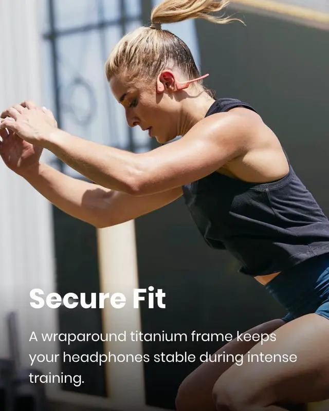Alt view image 5 of 5 - SHOKZ OpenRun Pro - Open-Ear Bluetooth Bone Conduction Sport Headphones - Sweat Resistant Wireless Earphones for Workouts and Running with Premium Deep Base - Built-in Mic, with Hair Band