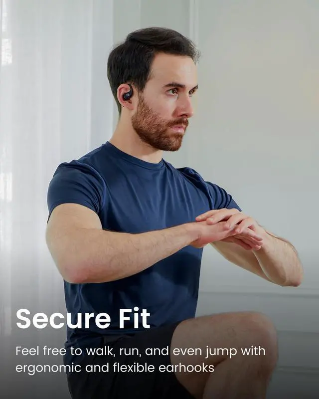 Alt view image 5 of 5 - SHOKZ OpenFit - Open-Ear True Wireless Bluetooth Headphones with Microphone, Earbuds with Earhooks, Sweat Resistant, Fast Charging, 28HRS Playtime, Compatible with iPhone & Android