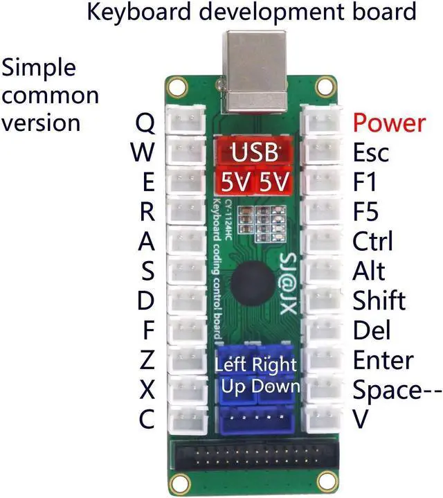 Alt view image 2 of 4 - SJ@JX Development Keyboard Encoder Board Game Controller DIY LED Keyboard Development Board Media Music USB Encoder Arcade DIY Kit