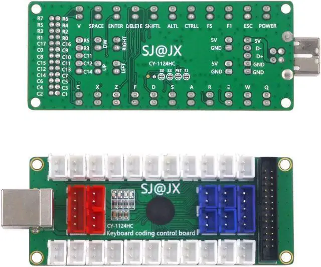 Alt view image 3 of 4 - SJ@JX Development Keyboard Encoder Board Game Controller DIY LED Keyboard Development Board Media Music USB Encoder Arcade DIY Kit