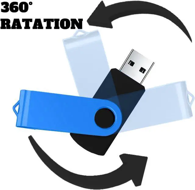 Alt view image 5 of 5 - Bulk USB Flash Drive 4GB 20 Pack TATMOHIK USB2.0 Flash Drives Pack Thumb Drive Swivel USB Drive Pack Memory Sticks Jump Drives Pen Drive, Muticolor, 4 GB, 20 Pieces