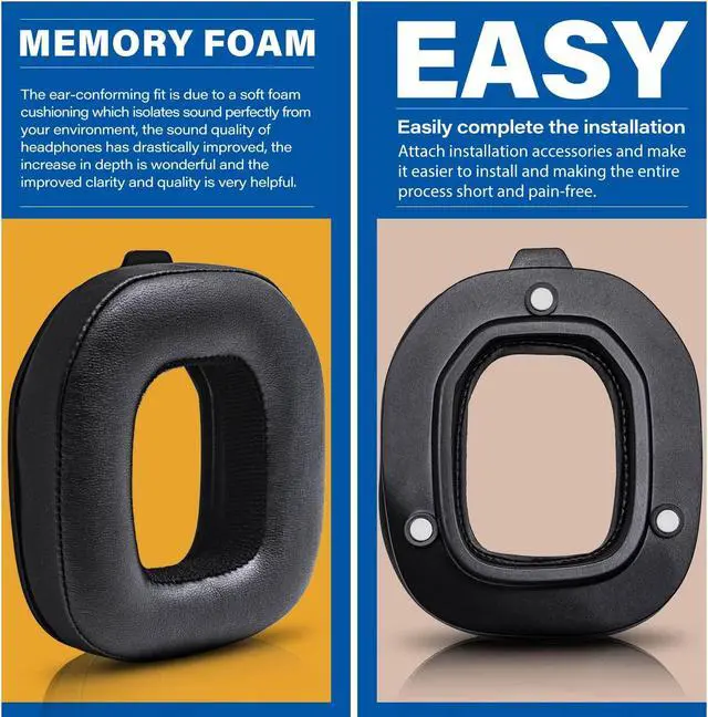 Alt view image 2 of 5 - A50 Mod Kit Gen 4 - Compatible with Astro A50 Gen 4 Headset I Ear Pads/Headband/Replacement Ear Cushions/Microphone Foam - Not Suitable for A50 Gen 3 (Protein Leather)