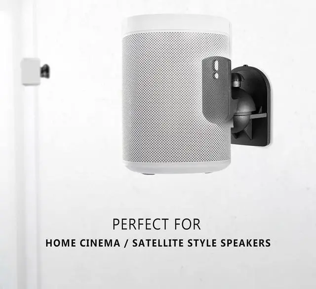 Alt view image 5 of 5 - WALI Speaker Wall Mounts, Bookshelf Speaker Wall Mount Brackets, Surround Sound Speaker Mounts, Hold up to 7.7 lbs, (SWM402), 4 Pack, Black