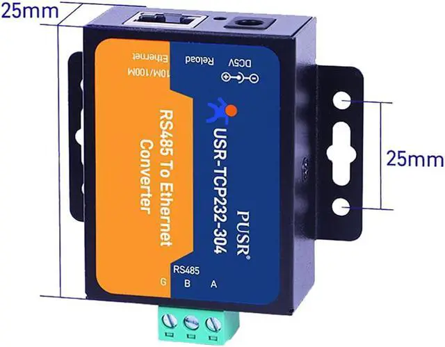 Alt view image 2 of 5 - YAKZALAX 1-Port Serial RS485 to Ethernet Converters Module RS485 to TCP/IP Modbus Gateway Built-in Webpage DHCP/DNS Supported USR-TCP232-304