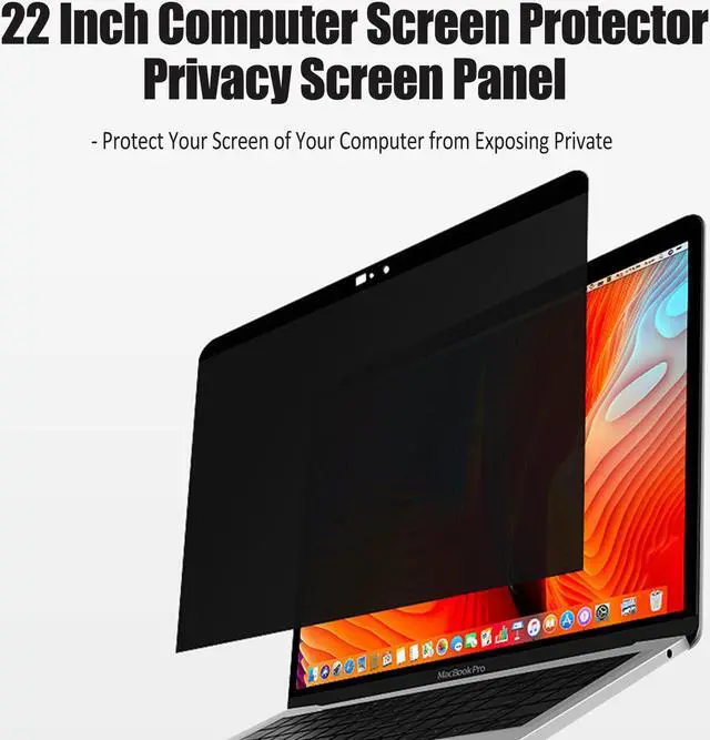 Alt view image 2 of 5 - Screen Protector Screen Panel, 22 Inch Computer Screen Filter for 16:9 Widescreen Monitor, Anti Scratches, Anti Blue Light, Anti and Anti Glare Protector Film(18.7 x 11.6in)