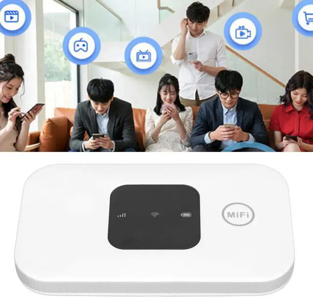 Alt view image 5 of 5 - 4G LTE Mobile Hotspot, Portable Mobile Hotspot with SIM Card Slot, High Speed Portable Router for Office Travel Outdoor Business, Support 10 Users