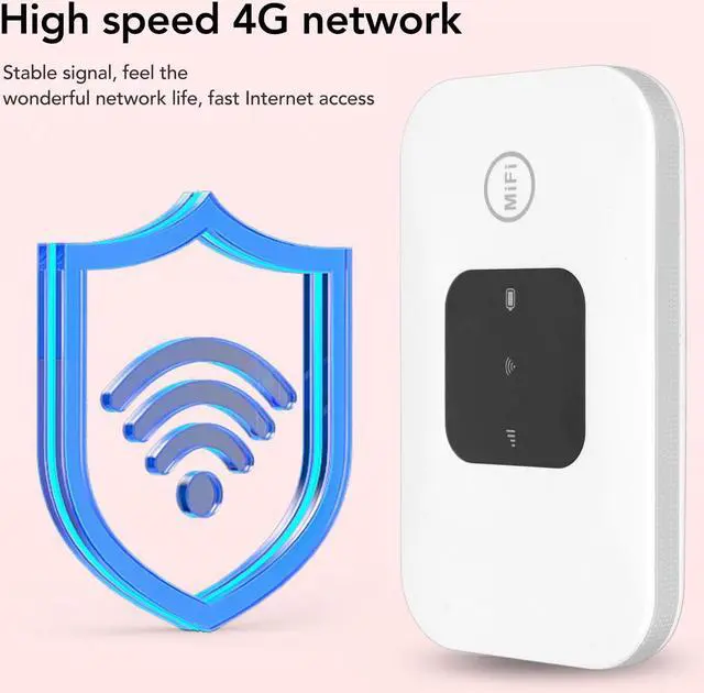 Alt view image 2 of 5 - 4G LTE Mobile Hotspot, Portable Mobile Hotspot with SIM Card Slot, High Speed Portable Router for Office Travel Outdoor Business, Support 10 Users