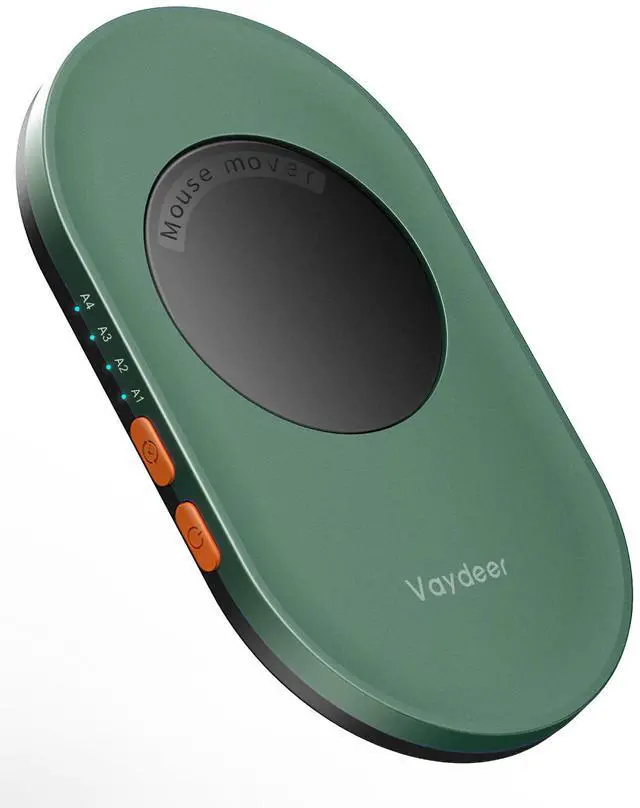 Main image of Vaydeer Ultra Slim Mouse Mover, Air 3 Mouse Jiggler with Adjustable Running Timer, Undetectable & Noiseless, Simulates Realistic Movement, Driver-Free Shaker for Keeping The PC Active (Dark Green)