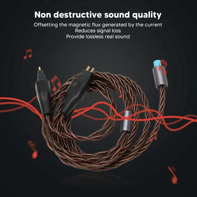 Alt view image 5 of 5 - Earphone Cable for HD650 HD660S HD6XX HD600 HD660 HD580 Lossless Sound, Superior Performance, Three Frequency Balance, Widely Compatible with 2.5MM, 3.5MM, 4.4MM Plugs
