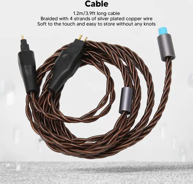 Alt view image 4 of 5 - Earphone Cable for HD650 HD660S HD6XX HD600 HD660 HD580 Lossless Sound, Superior Performance, Three Frequency Balance, Widely Compatible with 2.5MM, 3.5MM, 4.4MM Plugs