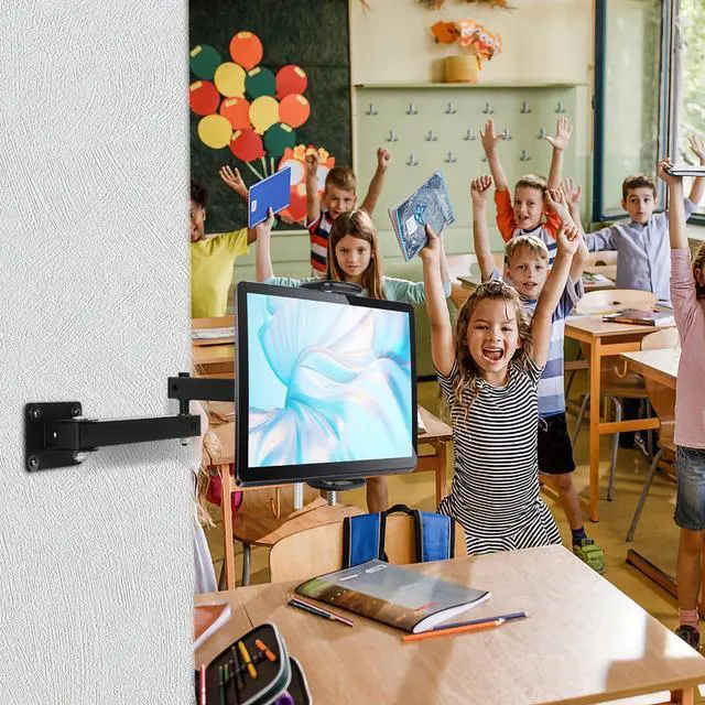 Alt view image 4 of 5 - GSRUAN Tablet Wall Mount Bracket for 7-13 inch Tablets, Anti-Theft Adjustable Stand Holder for Exhibition Halls, Meeting Rooms, Classroom, Supermarket, etc.