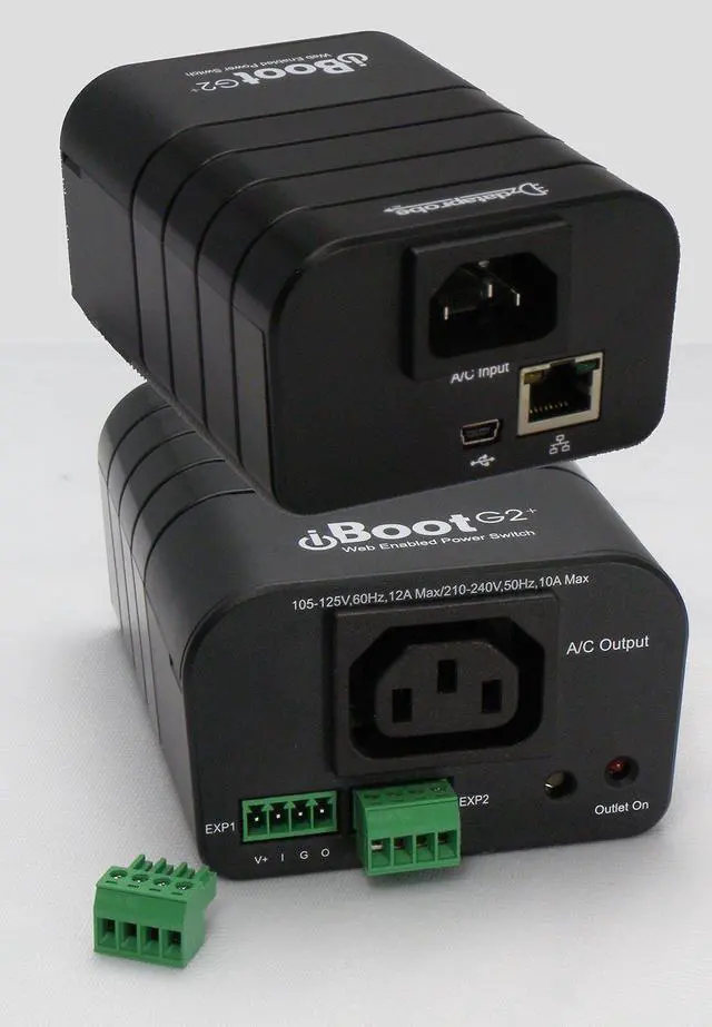 Alt view image 4 of 5 - Dataprobe iBoot-G2+ Web Power Switch  Single Outlet, NEMA 5-15 Circuit for Managed & Automatic Reboot with 2 Expansion I/O Ports for Additional Outlets or General Purpose I/O