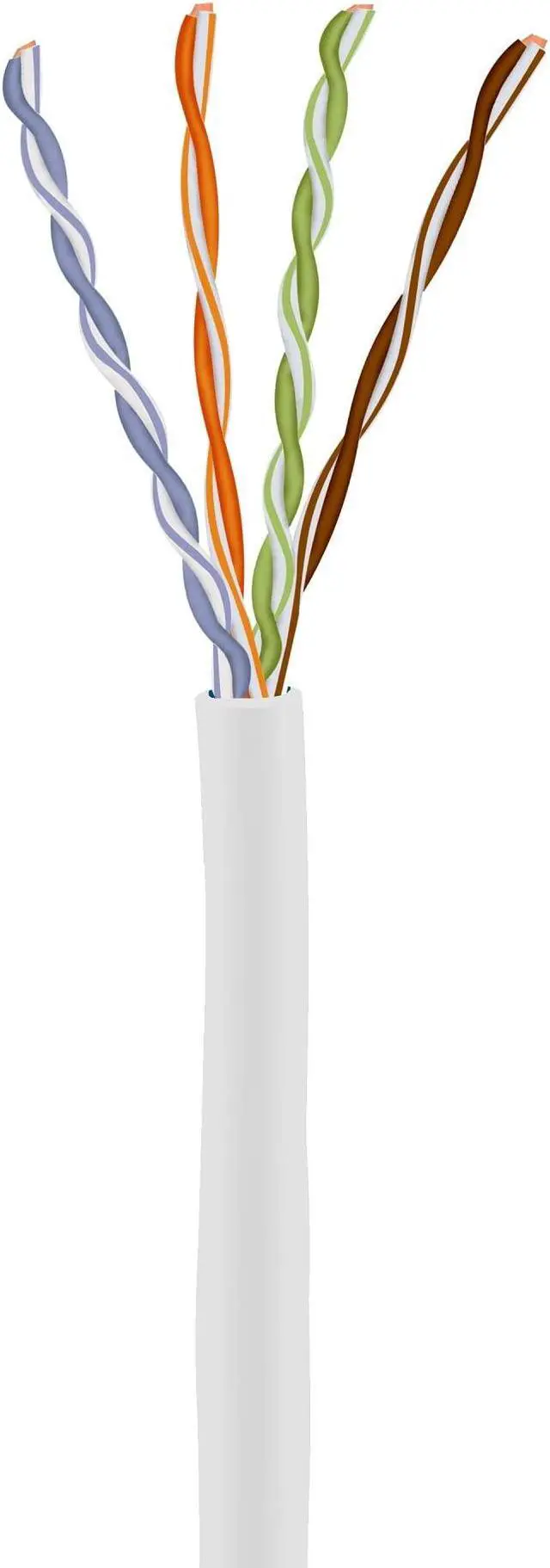 Alt view image 2 of 5 - CAT6 Plenum (CMP), Ethernet Cable 1000ft, Unshielded Twisted Pair (UTP) 23AWG, Solid Pure Bare Copper, 550MHz, UL Certified, Easy to Pull (Reelex II) Box, Bulk Networking Cable - White