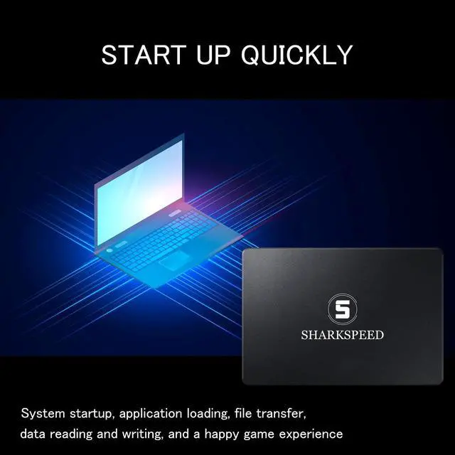 Alt view image 4 of 5 - S SHARKSPEED SSD 4TB 2.5 Internal Solid State Drive SATA 3 3D NAND 6Gb/s Read Speed up to 550 MB/s (2.5Inch, 4TB)